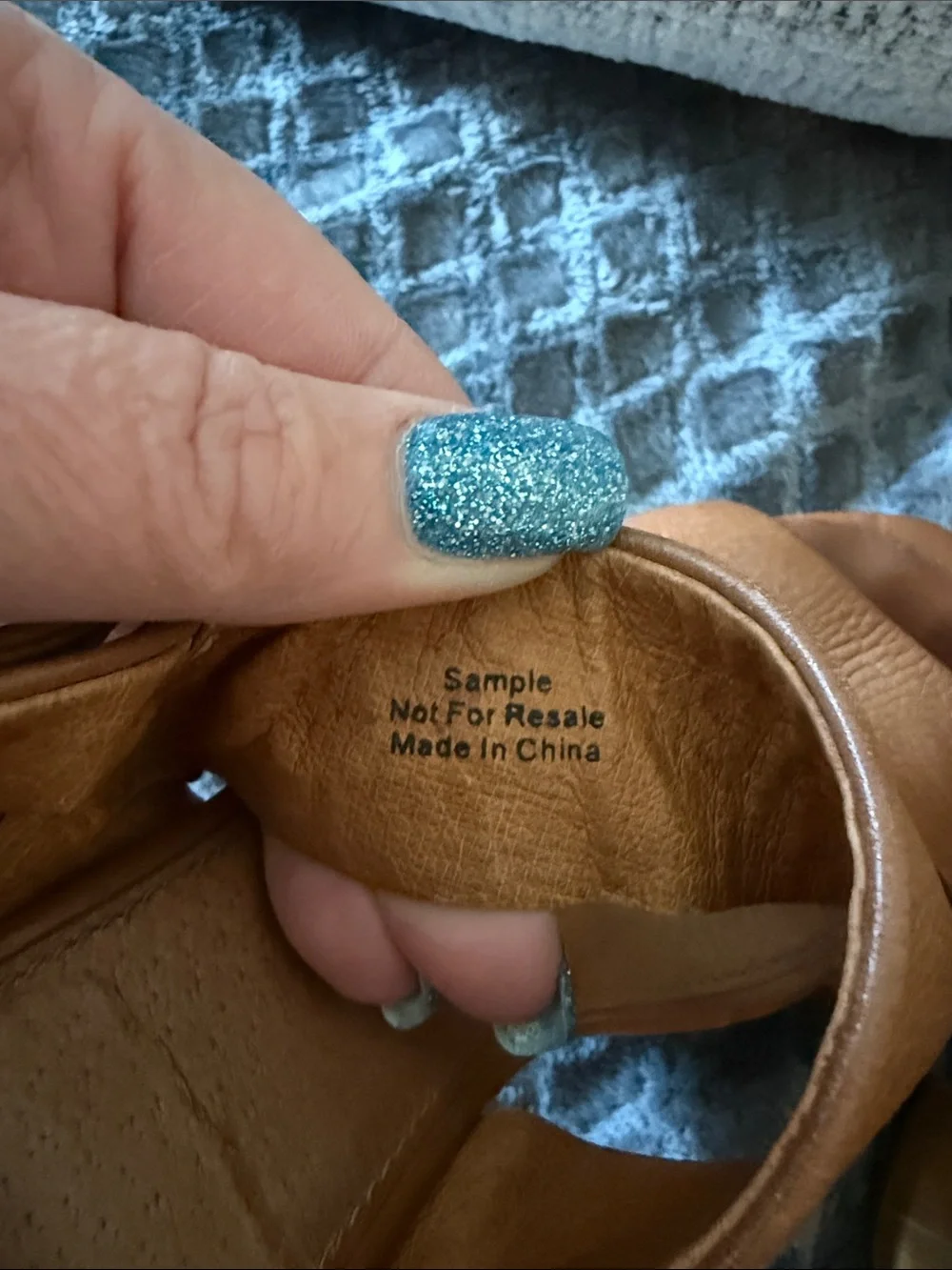 Frye Tan Leather Platform Wedge Sandals
